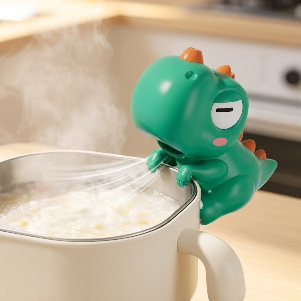 Dinopop enfriando una sopa caliente